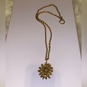 Vintage Chanel Lion Head Sunburst Gold Hardware Necklace/Belt